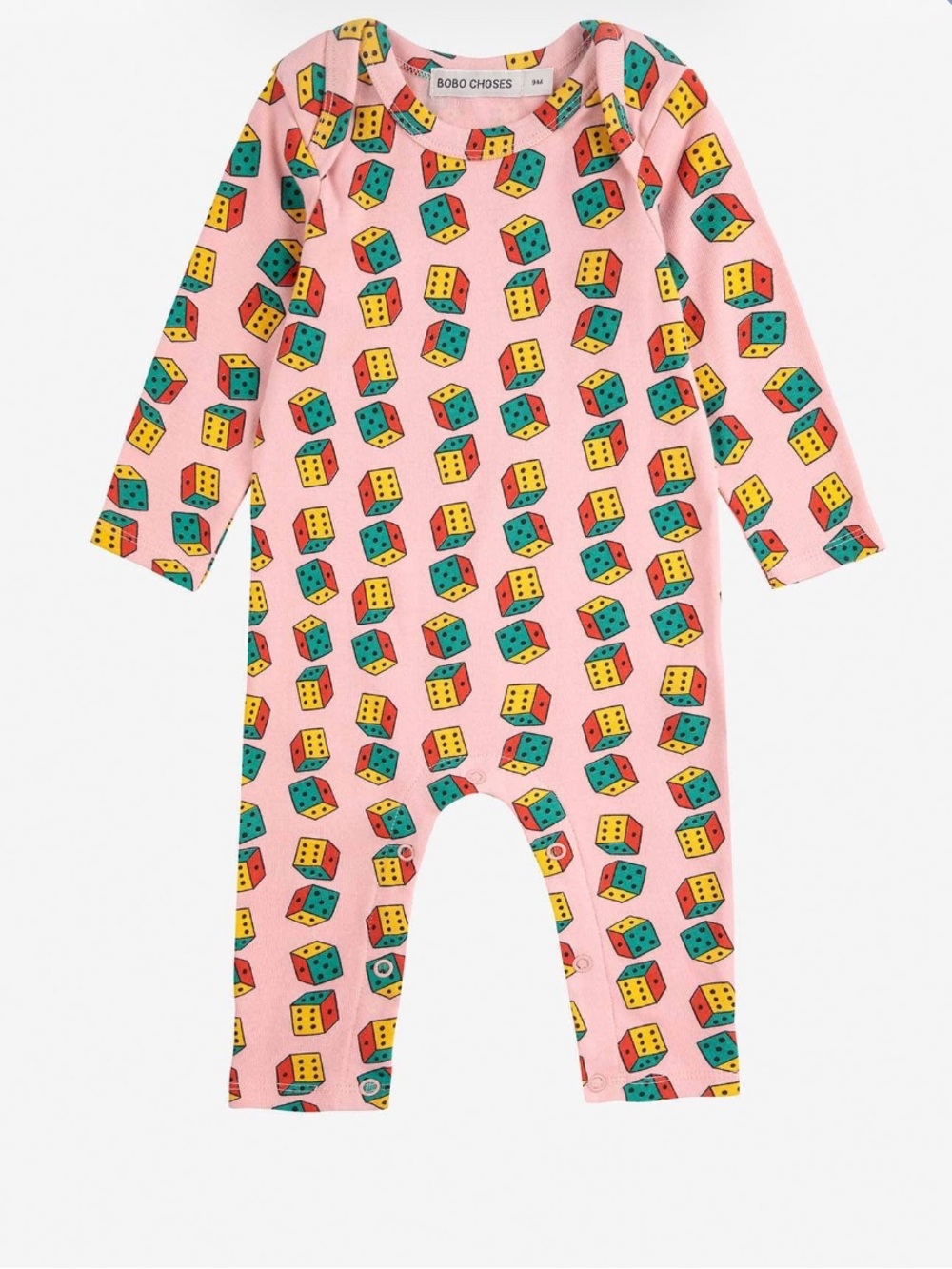 Bobo Choses Organic Cotton Snap Onesie Dice All Over 6 months